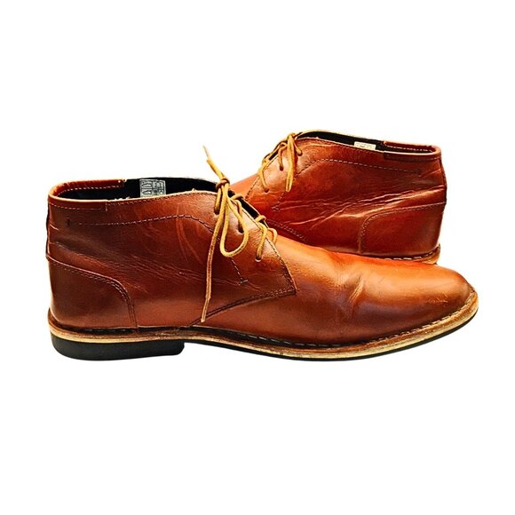 Steve Madden Mens Leather Chukka Boots Size 12 Casual Career Work Brown Lace Up - Picture 3 of 7